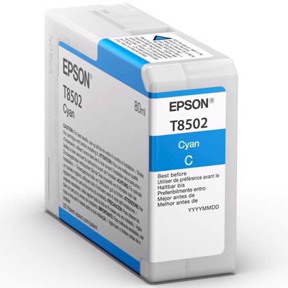 Epson Cyan 80 ml blekkpatron T8502 - Epson SureColor P800