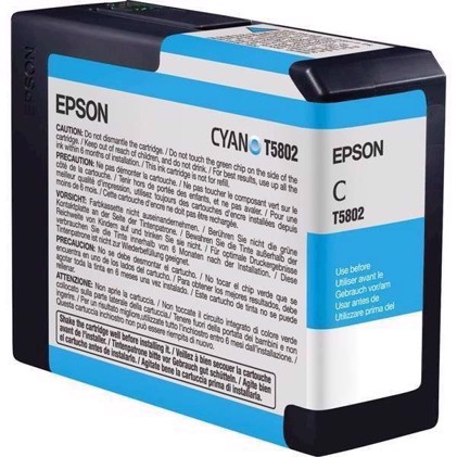 Epson Cyan 80 ml blekkpatron T5802 - Epson Pro 3800 og 3880