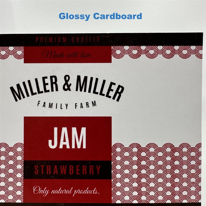 Glanset papp (FSC) etikett test rull - 10 cm x 4 meter