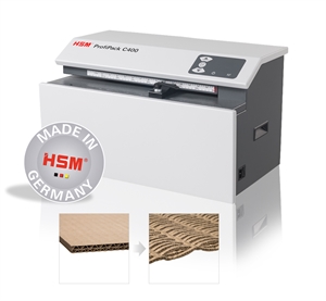 HSM ProfiPack papirmakulator C400 bordmodell