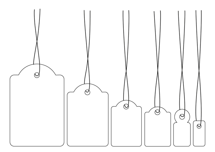 HERMA etiketthenger med snor, 10 x 22 mm, 1000 stk.