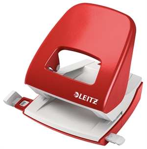Leitz hullapparat 5008, 2-hulls, opptil 30 ark, rød.