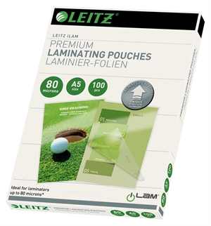 Leitz lamineringstaske UDT blank 80my A5 (100)