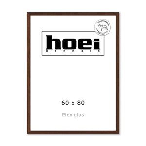 Massiv mørk eikeramme til foto og plakater 60 x 80 PLEXI cm