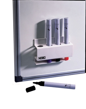 Nobo Pennholder magnetisk med 4 penner til whiteboard.