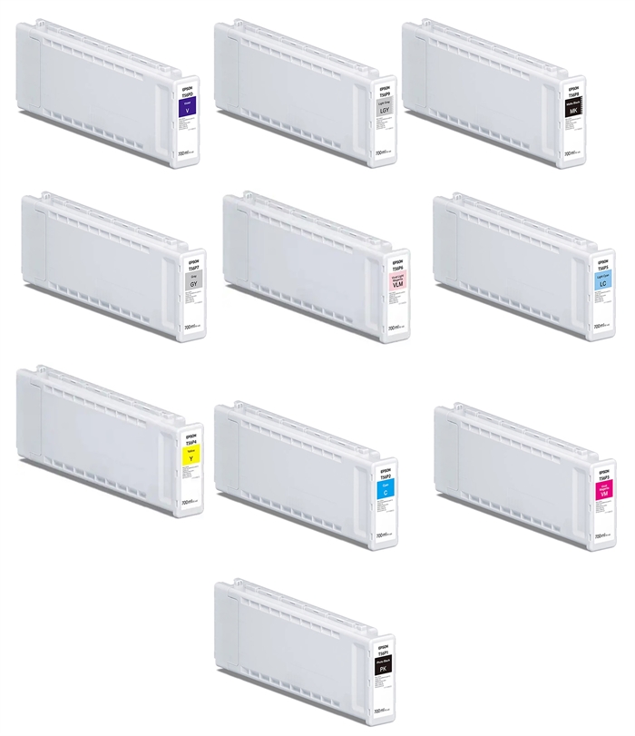 Komplett sett med 700 ml blekkpatroner til Epson SureColor P7300 og P9300
