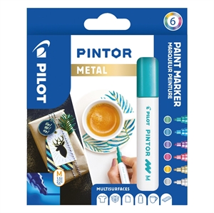 Pilot Marker Pintor Medium Metal Mix 1,4 stk (6)
