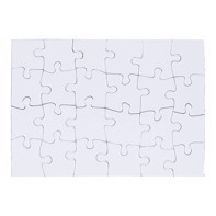 Sublimation Puzzle 10 x 14 cm - Cardboard 24 pcs High Gloss White
