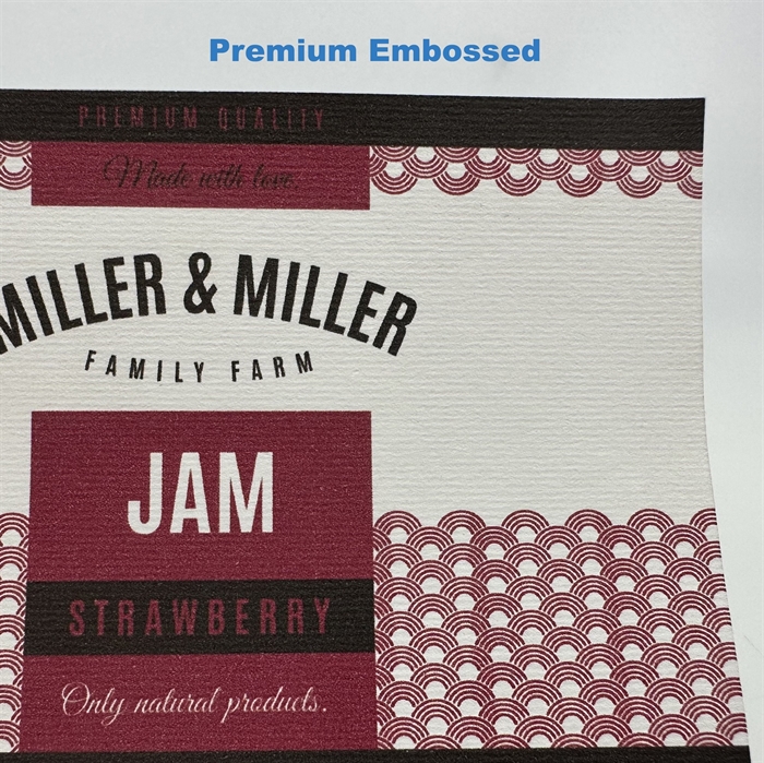 Premium embossed Etikett testrull - 10 cm x 4 meter