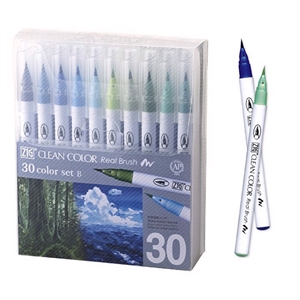 ZIG Clean Color Brush Pen Set B medium 30 stk.