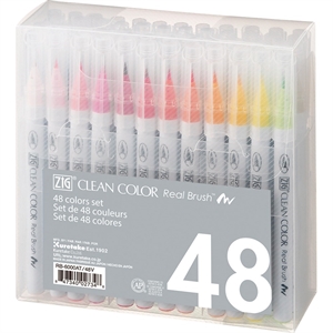 ZIG Clean Color Pensel Pennesett med 48 stk