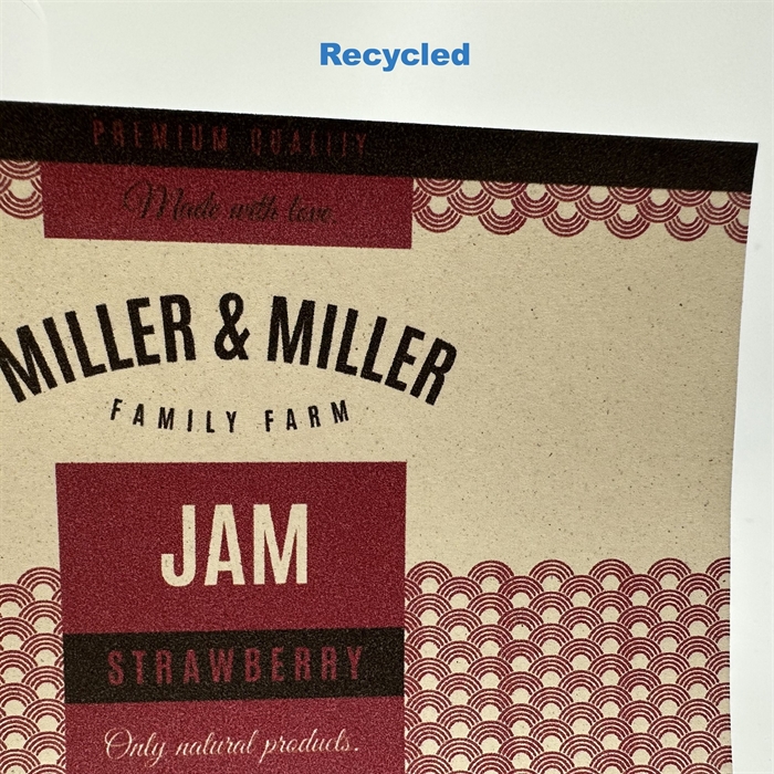 Recycled Etikett testrull - 10 cm x 4 meter