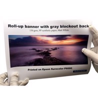 Grafisk-Handel Roll-up banner med lysblokker 150 gram - 42" x 30 meter