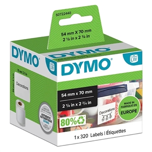 Dymo Label Multipurpose 54 x 70 permanent hvit (320 stk.)