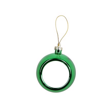 Christmas Ball Glass Ø80 mm - Green With Ø50 mm Disc for Sublimation