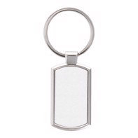 Rectangular shape Keychain - 41 x 19 mm Packed per piece in a black gift box.