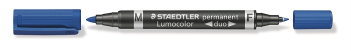 Staedtler Marker Lumocolor Duo Perm 0,6-1,5mm blå