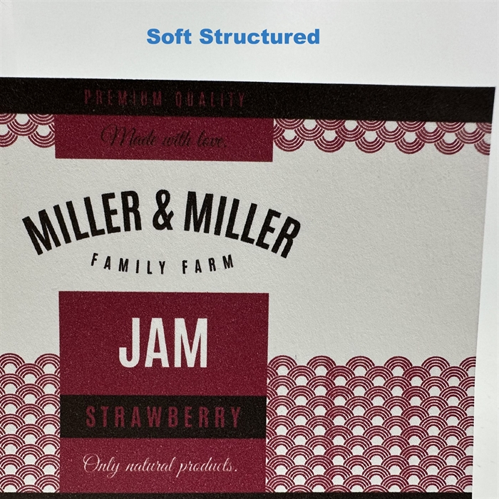 Soft Structured (FSC) etikett test rull - 10 cm x 4 meter