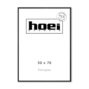 Sort Aluminiumsramme 50 x 70 cm PLEXI