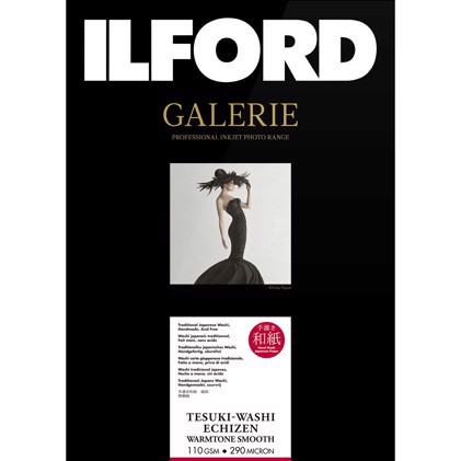 Ilford GALERIE Tesuki-Washi Echizen Warmtone glatt 110 - A3+, 10 ark