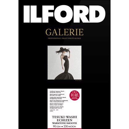 Ilford GALERIE Tesuki-Washi Echizen Warmtone Smooth 90 - 10 x 15 (102 mm x 152 mm), 50 ark