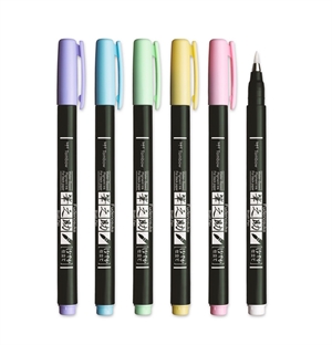 Tombow Marker Fudenosuke myke pastell blyanter (6)