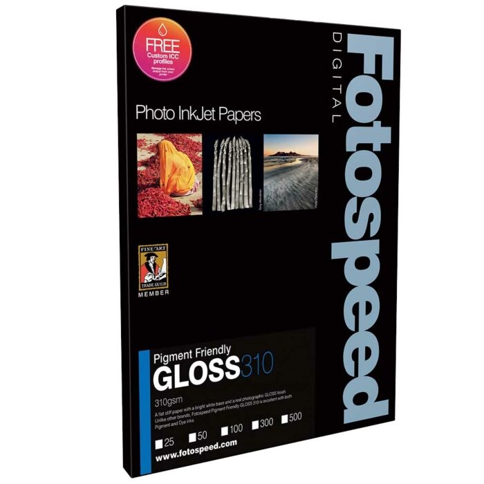 Fotospeed PF Gloss 310 g/m² - A3+, 100 ark