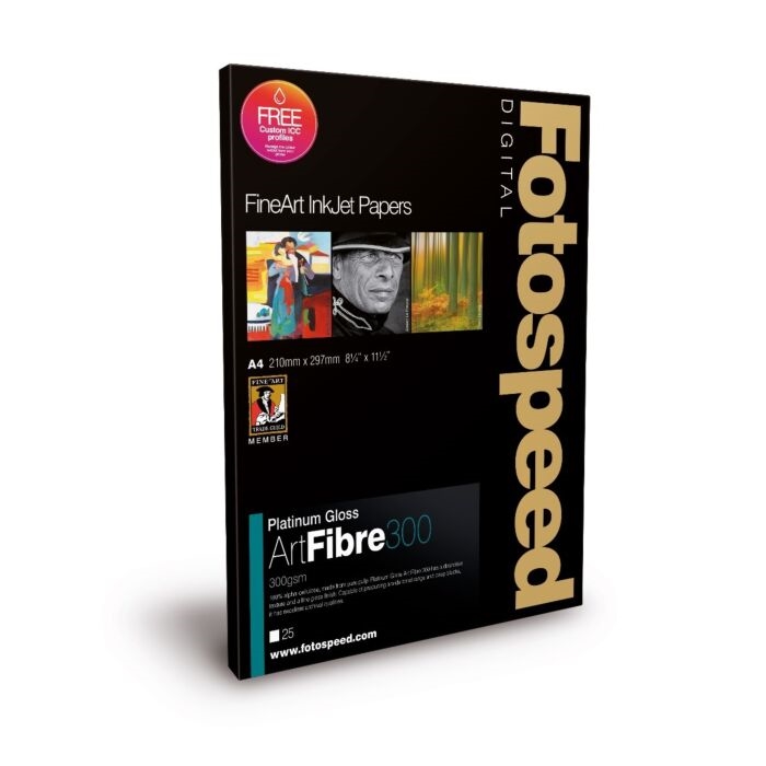 Fotospeed Platium Gloss ART FIBRE 300 g/m² - A4, 25 ark