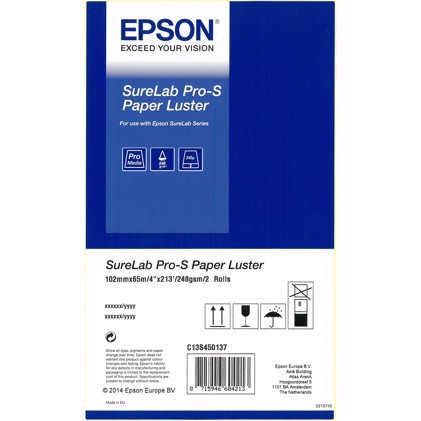 Epson SureLab Pro-S Paper Luster BP 3,5" x 65 meter 4 ruller