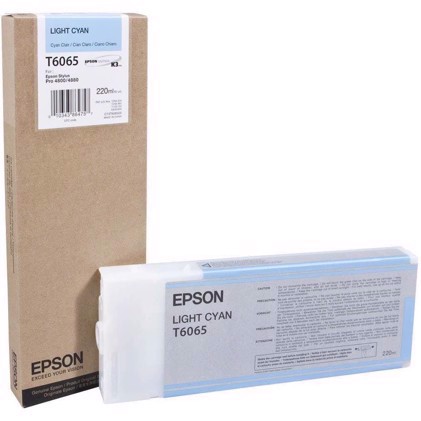 Epson Light Cyan 220 ml blekkpatron T6065 - Epson Pro 4800 og 4880
