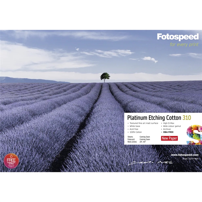 Fotospeed Platinum Etching Cotton 310 g/m² - 24" x 15 meter